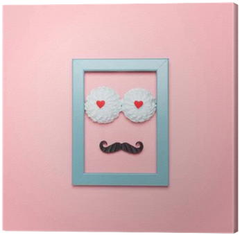 Sweet Hipster Man Canvas Print • Pixers® • We Live - Painting (400x400), Png Download