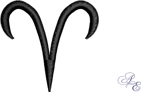 A Single Color Symbol For The Aries Zodiac Sign - Art (722x361), Png Download