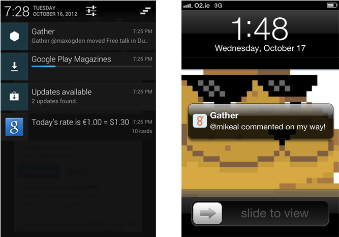 The Android Status Bar - Android Push Notification Webview (697x500), Png Download