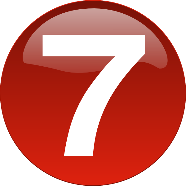 Bullet 7 Red 7 Clip Art - Gloucester Road Tube Station (600x600), Png Download