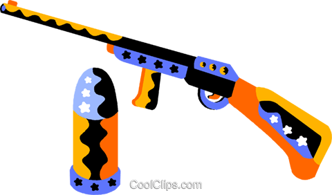 Machine Gun With Bullet Royalty Free Vector Clip Art - Machine Gun (480x282), Png Download