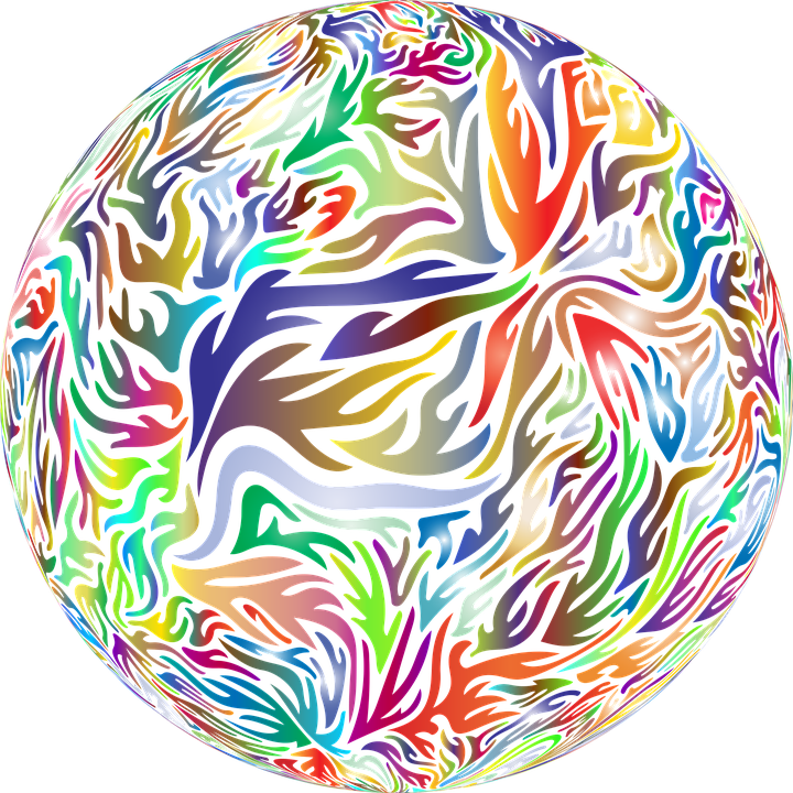 Sphere, Ball, Orb, Abstract, Geometric, Art, Flames - Clip Art (720x720), Png Download