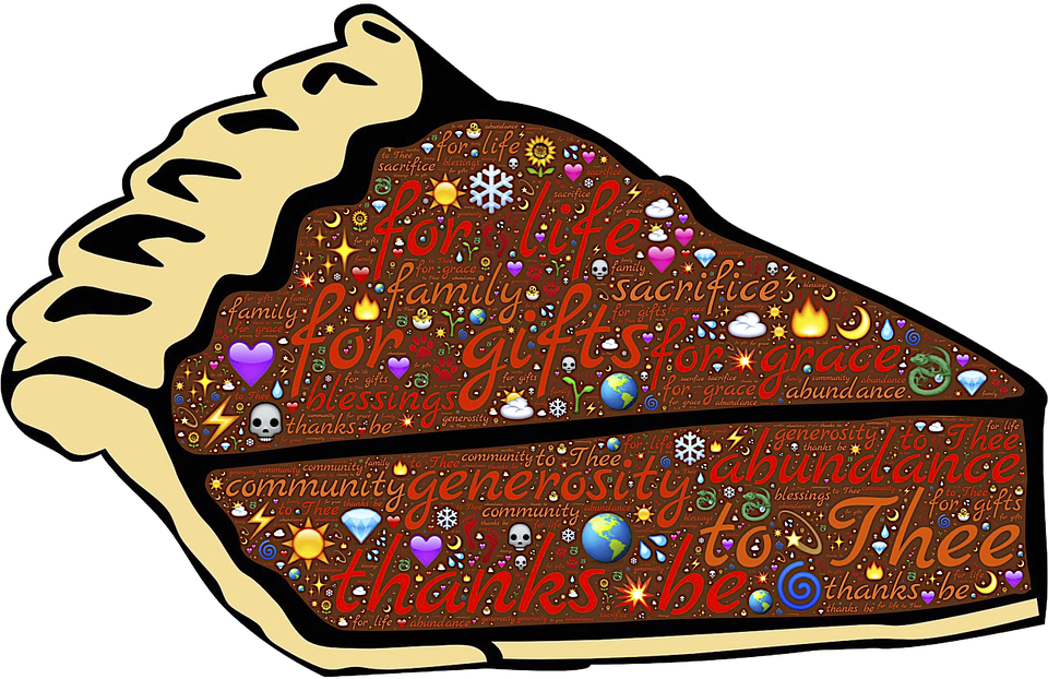 Thanksgiving Food Clipart - Pumpkin Pie Slice Cartoon (960x622), Png Download