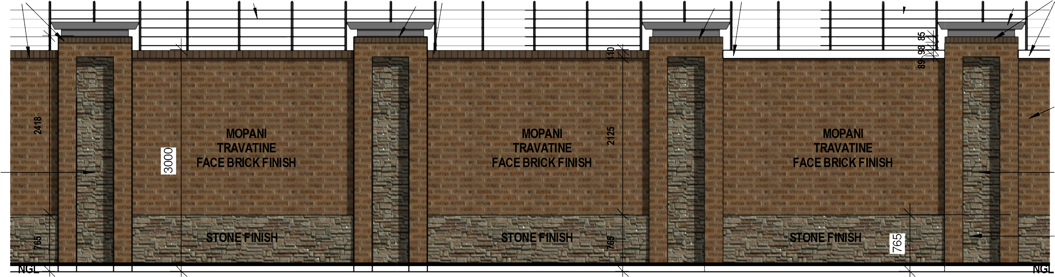 Boundary Wall - Boundary Wall Png (3553x1046), Png Download