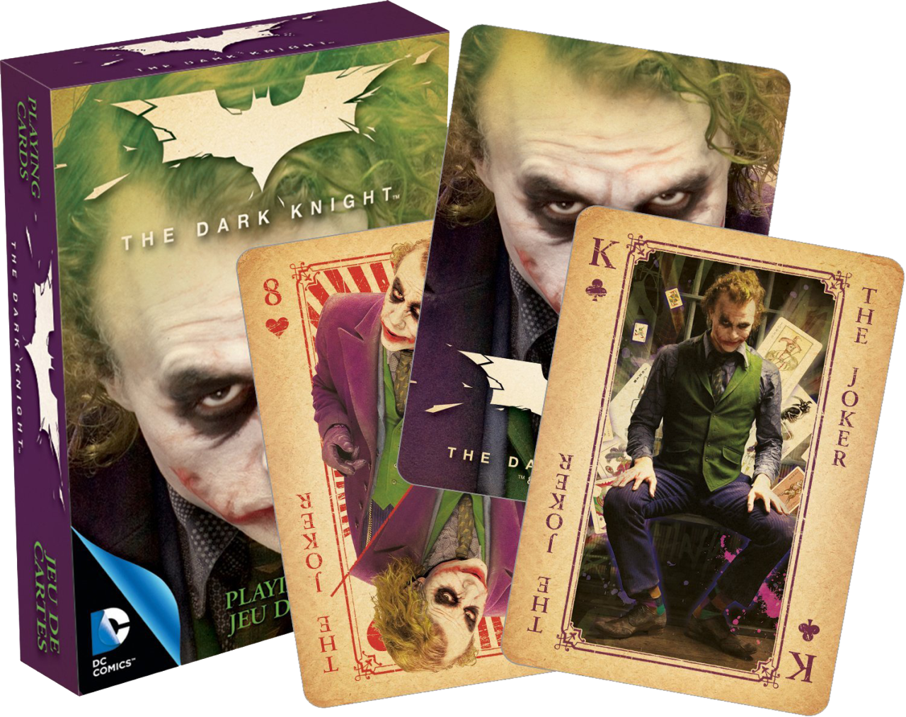 The Joker Heath Ledger Playing Cards - Joker Dark Knight Cards (1280x1013), Png Download