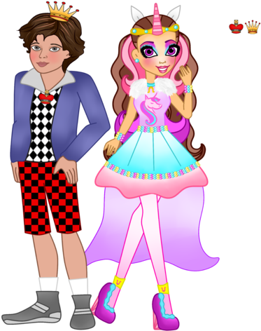 Equstine Unicorn And Zerfer Chessboard - Illustration (480x480), Png Download