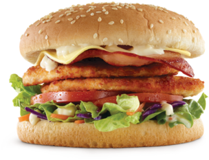 Chicken Blt Burger - Oporto Chicken Burger (399x400), Png Download