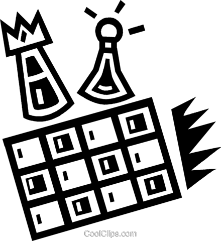 Chessboard And Pieces Royalty Free Vector Clip Art - Game (440x480), Png Download