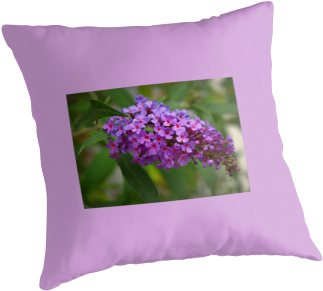 Blooming Butterfly Bush Designer Pillows By Diana Graves - Throw Pillow (875x875), Png Download