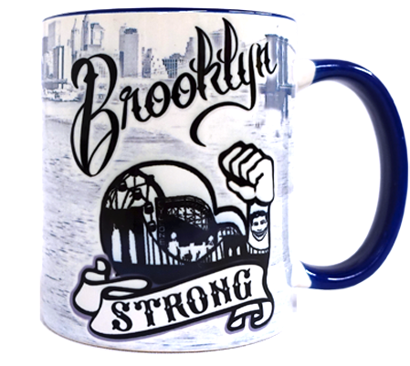 Brooklyn Strong Black Mug - Mug (480x400), Png Download