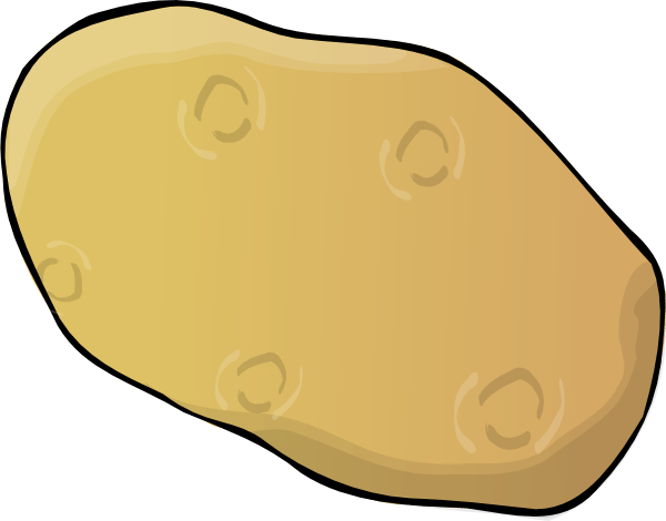 Baked Potato Cartoon Clipart - Cartoon Image Of Potato (600x470), Png Download