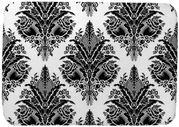 Seamless Damask Pattern Bath Mat • Pixers® • We Live - Steel (400x400), Png Download