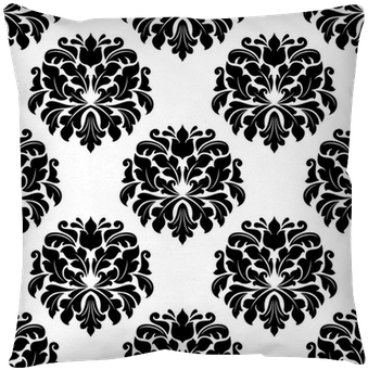 Floral Seamless Arabesque Damask Pattern Throw Pillow - Pattern (400x400), Png Download