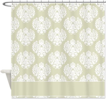 Download Light Tan Damask Pattern Shower Curtain Pretty Brown