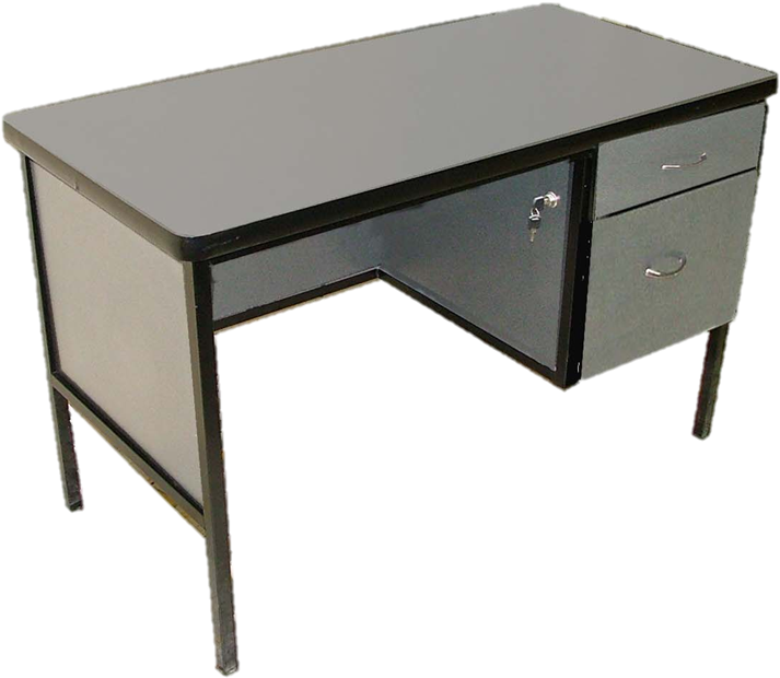 Escritorio Secretarial Melamina - Escritorio De Maestro (1051x788), Png Download