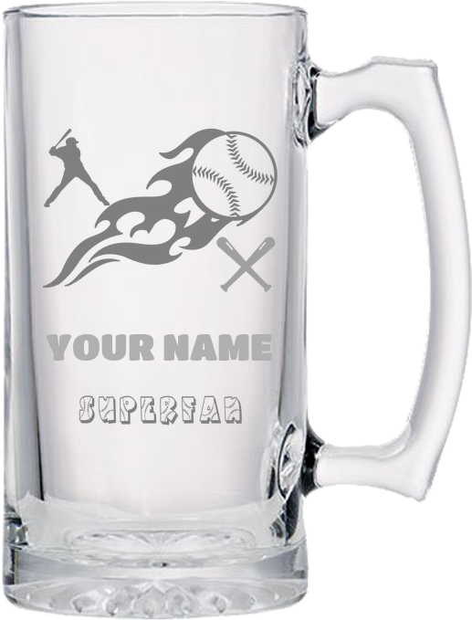 Beer Mugs - Baseball Superfan - Beer Glassware (700x700), Png Download