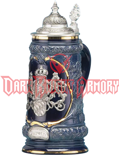 Blue Bavarian Beer Stein - Blue Bavarian Stein (547x547), Png Download