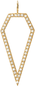 Wide Hollow Diamond Dagger With Pave White Diamonds - Pendant (800x800), Png Download