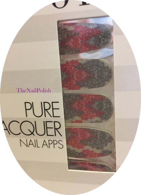 Opi Pure Lacquer Nail Apps 16 Pre Cut Strips Stickers - Opi Pure Lacquer Nail Apps--pink/silver Lace 16 Pre-cut (463x640), Png Download