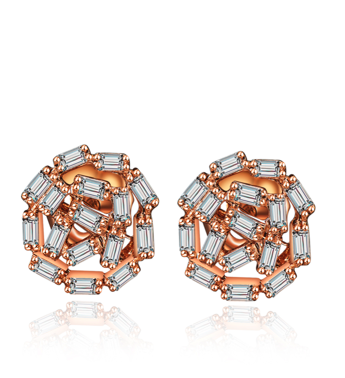 Passion Diamond Stud Earrings - Earring (1232x744), Png Download