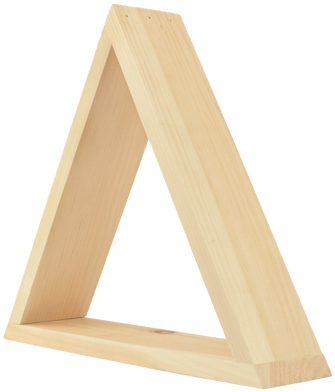 Upgrade Display Surfaces With Our Wooden Triangle Floating - Plywood (498x446), Png Download