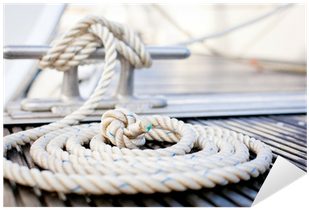 Mooring Rope With A Knotted End Tied Around A Cleat - Coo-var Teamac Antifouling A Aluminium (400x400), Png Download
