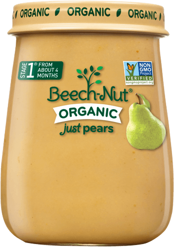 Organic Just Pears Jar - Beechnut Organic Pears (352x500), Png Download