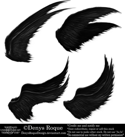 Alas Negras Png (400x437), Png Download