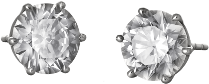 Diamond Stud - Earrings (770x406), Png Download