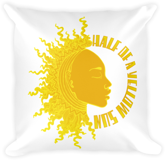 Half Of A Yellow Sun Square Pillow - Doge Logo (600x600), Png Download