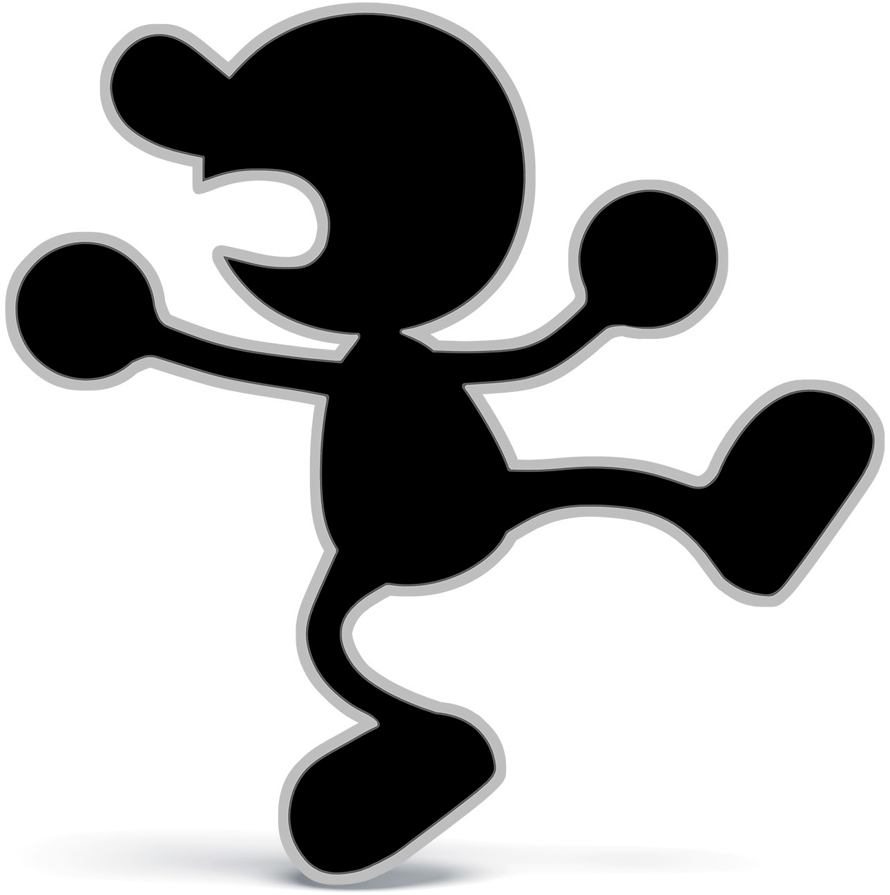 Game & Watch - Mr Game And Watch Png (1500x1500), Png Download