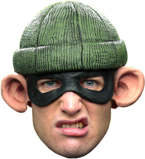 Adult Burglar Half-cap Mask - Cat Burglar Mask (500x793), Png Download