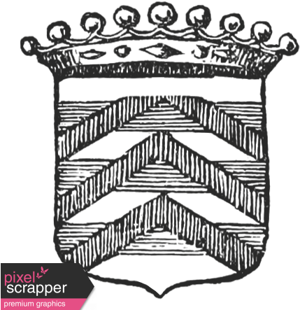 Shield Stamp Template - Volute (456x456), Png Download