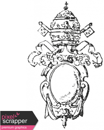 Shield Stamp Template - Digital Scrapbooking (456x456), Png Download