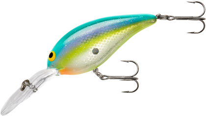 Norman Lures Deep Little N - Chartreuse/blue/black (520x520), Png Download