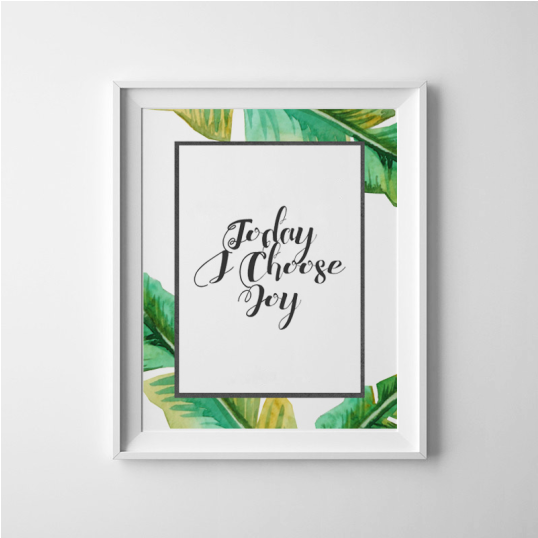 Today I Choose Joy, Bible Art Print, Calligraphy Print, - Footprints (703x537), Png Download