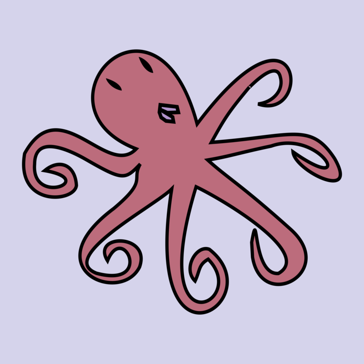 Octopus Email Cephalopod Cartoon Book - Octopus (750x750), Png Download