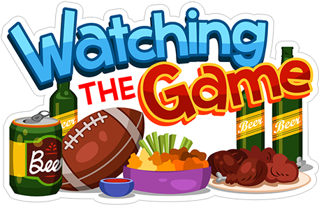 Watching The Game - Fast Food (490x317), Png Download