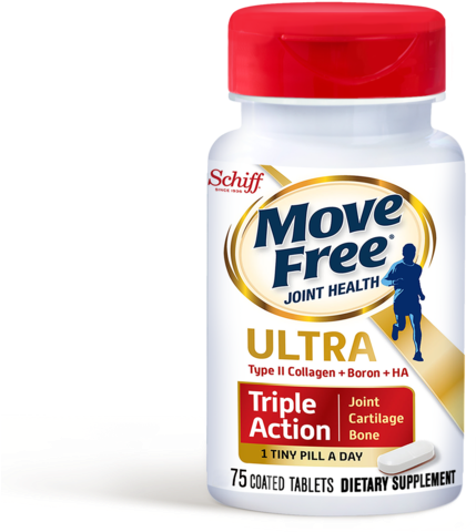 Move Free® Ultra Triple Action Supports Your Joints, - Move Free Ultra Triple Action, Coated Tablets - 75 (480x572), Png Download