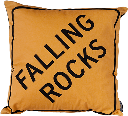 Falling Rocks Cushion - Alliantie Voeding In De Zorg (500x500), Png Download