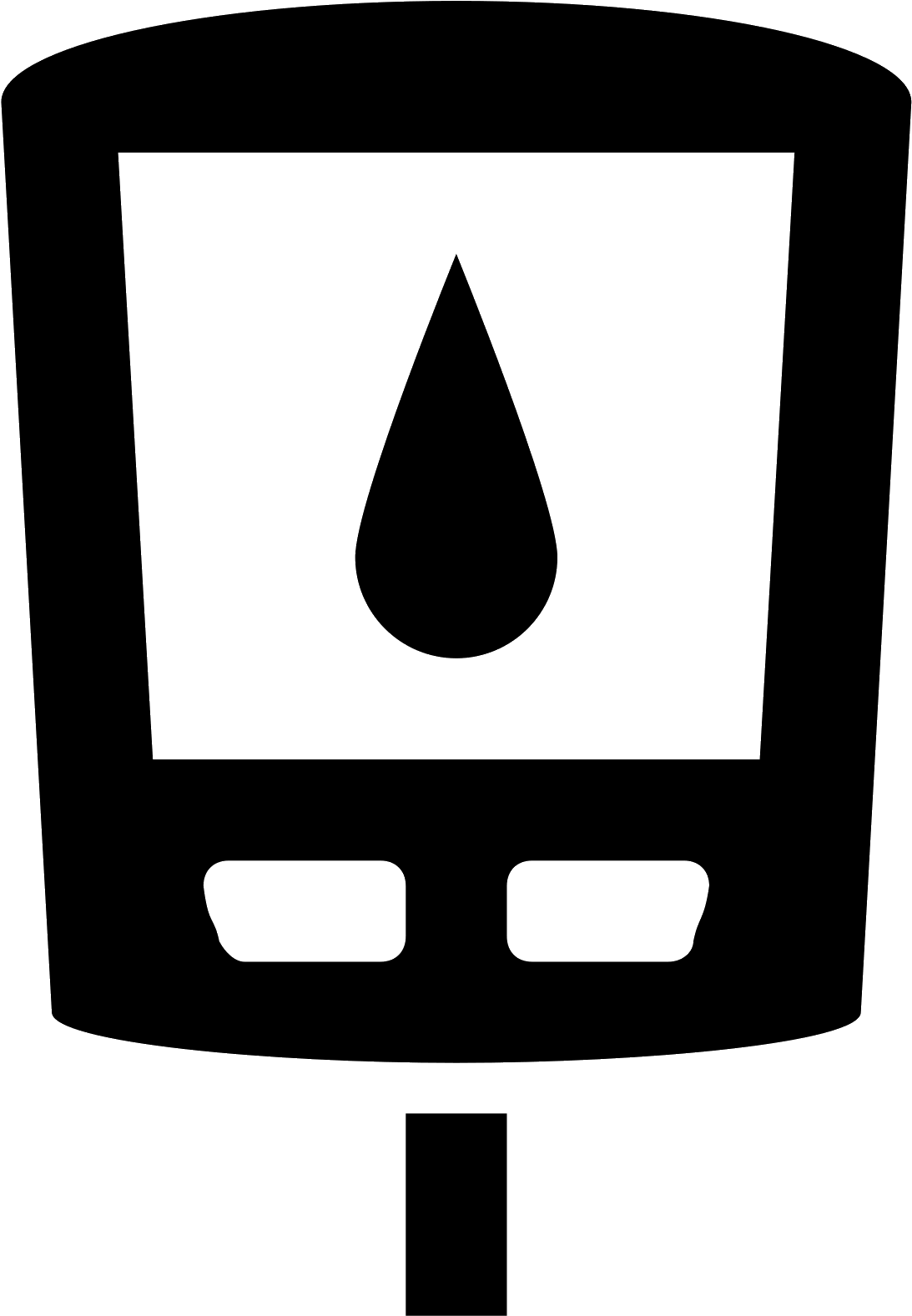 This Image Is Of A Small Sideways Rectangle Shape - Diabetes Symbol Black And White (1600x1600), Png Download