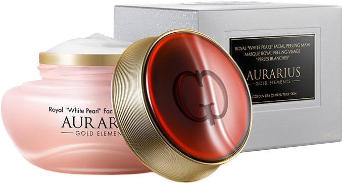 Gold Elements Royal White Pearl Facial Peeling Mask (800x800), Png Download