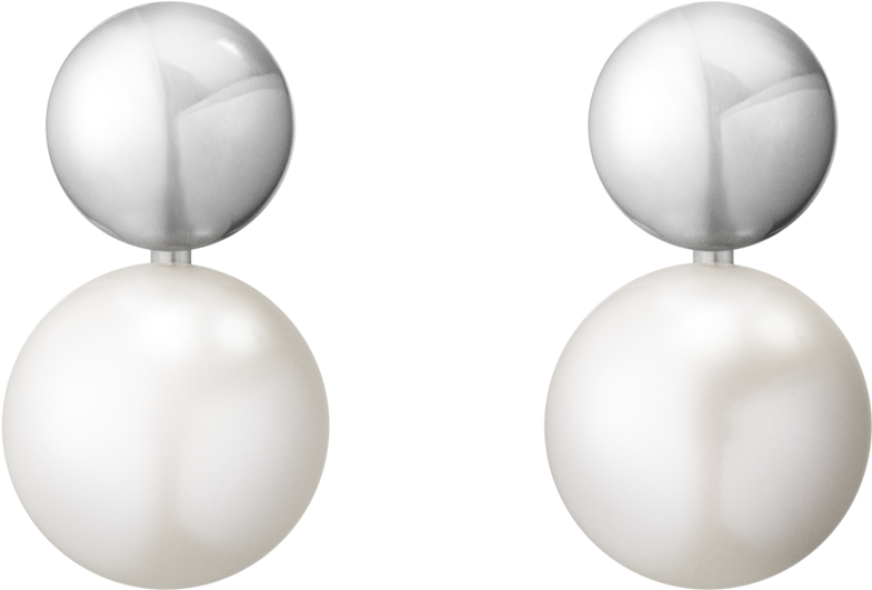 Georg Jensen Moonlight Grapes Silver And Pearl Double - Georg Jensen Moonlight Grapes Pearl (600x600), Png Download