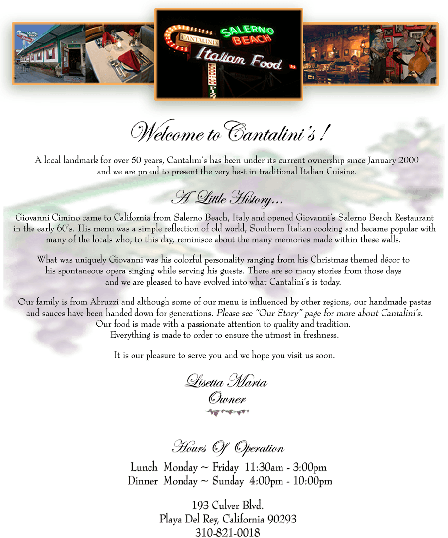 Copyright © 2018 Cantalini's Salerno Beach Restaurant - Restaurant (922x1116), Png Download