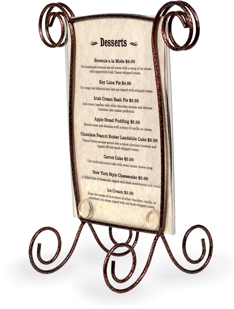 Wire Menu Holder - Restaurant (1000x1200), Png Download
