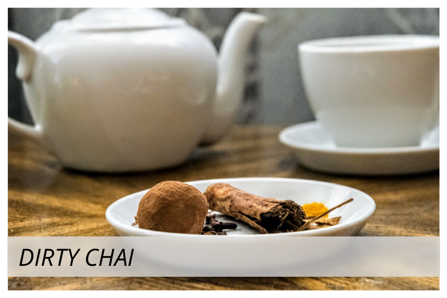 Burnt Caramel Dirty Chai (902x602), Png Download