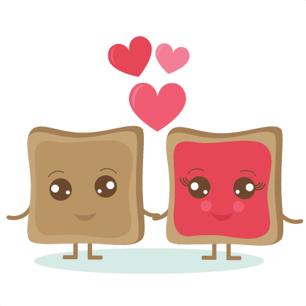 Pb & J Love Svg Cut Out Files Valentine Svg Cut Files - Cute Pb And J (432x432), Png Download
