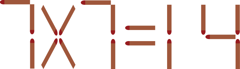 Enter Image Description Here - Matchstick Move 1 Equations (800x230), Png Download