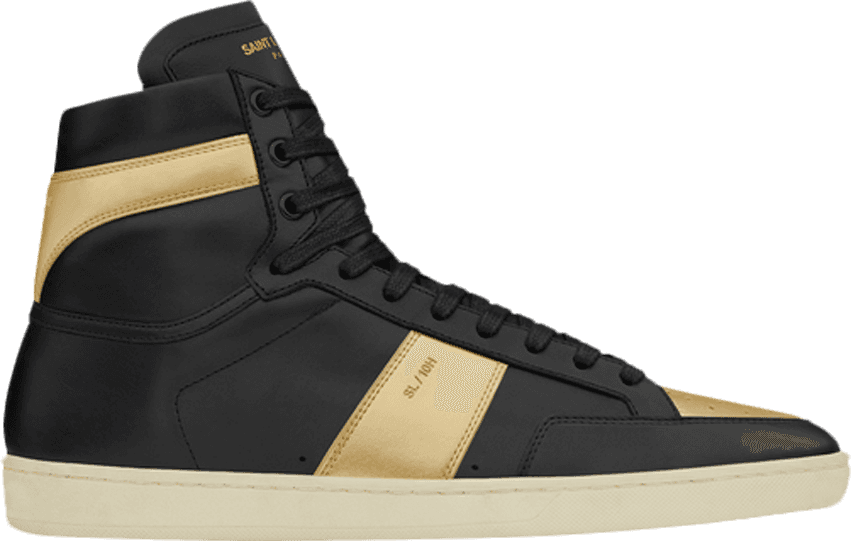Saint Laurent Signature Court Classic Sl/10h High Top - Black And White Saint Laurent Sneakers (851x541), Png Download