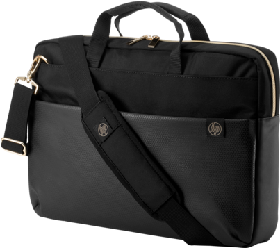 62 Cm Pavilion Accent Black/gold - Hp 15.6 Duotone Briefcase Hardware/electronic (474x356), Png Download